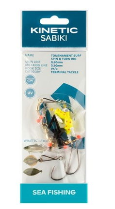Kinetic Sabiki Tournament Surf #1/0 Yellow