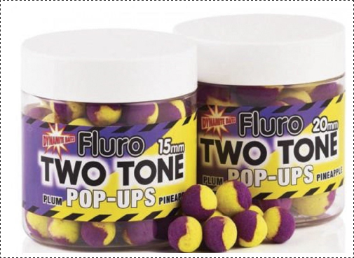 Dynamite Baits Fluoro Two Tone Pop Ups 15mm