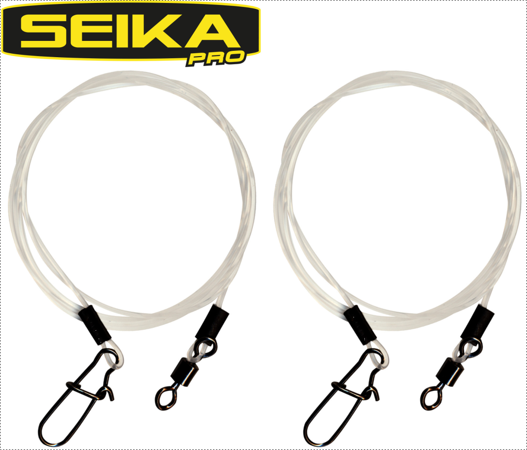 Seika Pro Fluorocarbonvorfach Karabiner-Wirbel