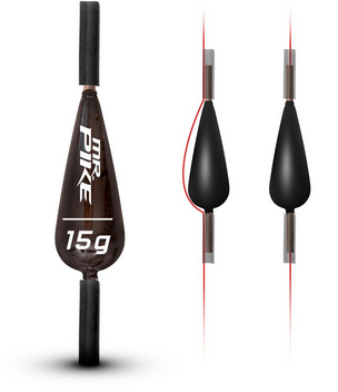 Mr. Pike Pike Slide Sinker Lead-free schwarz verschiedene Varianten 3Stück