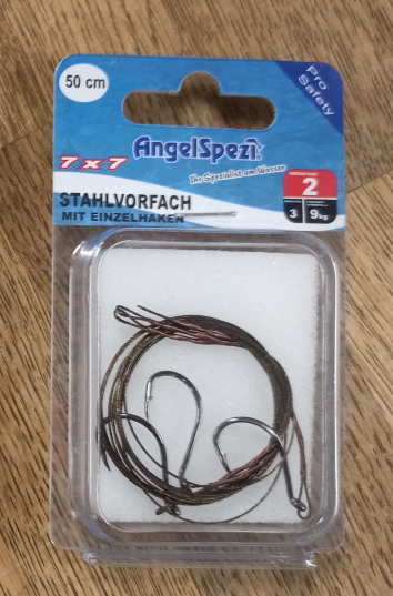 Angelspezi Stahlvorfach mit Einzelhaken
