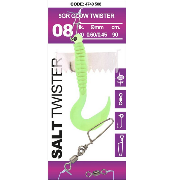 Spro Salt Twister Glow 0,60mm/0,45mm