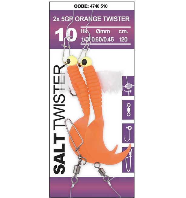 Spro Salt Twister Orange 0,60mm/0,45mm
