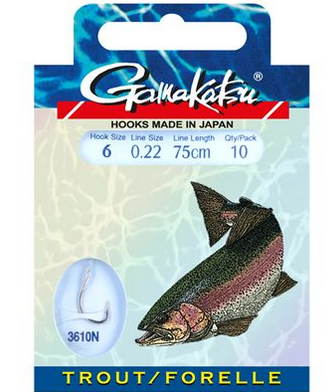 Gamakatsu Haken 3610N Forelle 75cm