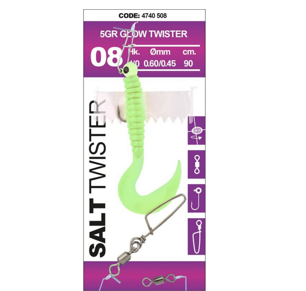 Spro Salt Twister Glow 0,60mm/0,45mm