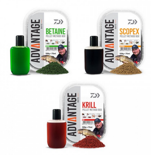 Advantage Baits Pellet Method Box (3 Sorten)