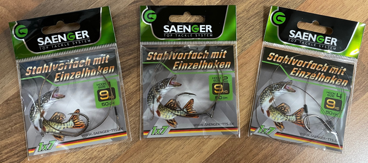 Sänger Stahlvorfach mit Einzelhaken 50cm