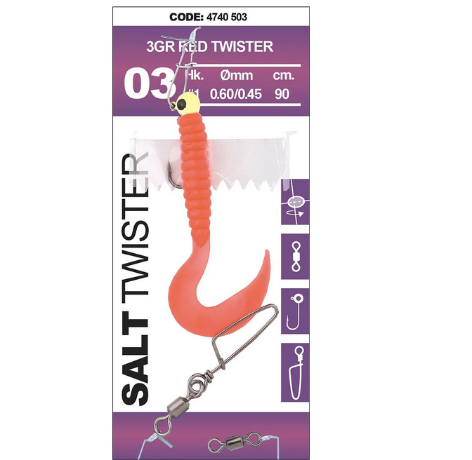 Spro Salt Twister Red 0,60mm/0,45mm